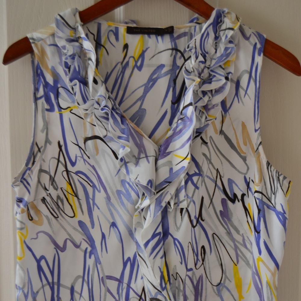 VGUC Sleeveless Ruffle Top From The Limited